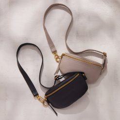 Alternative view of Fern Belt Bag In Pebbled Leather - Taupe
