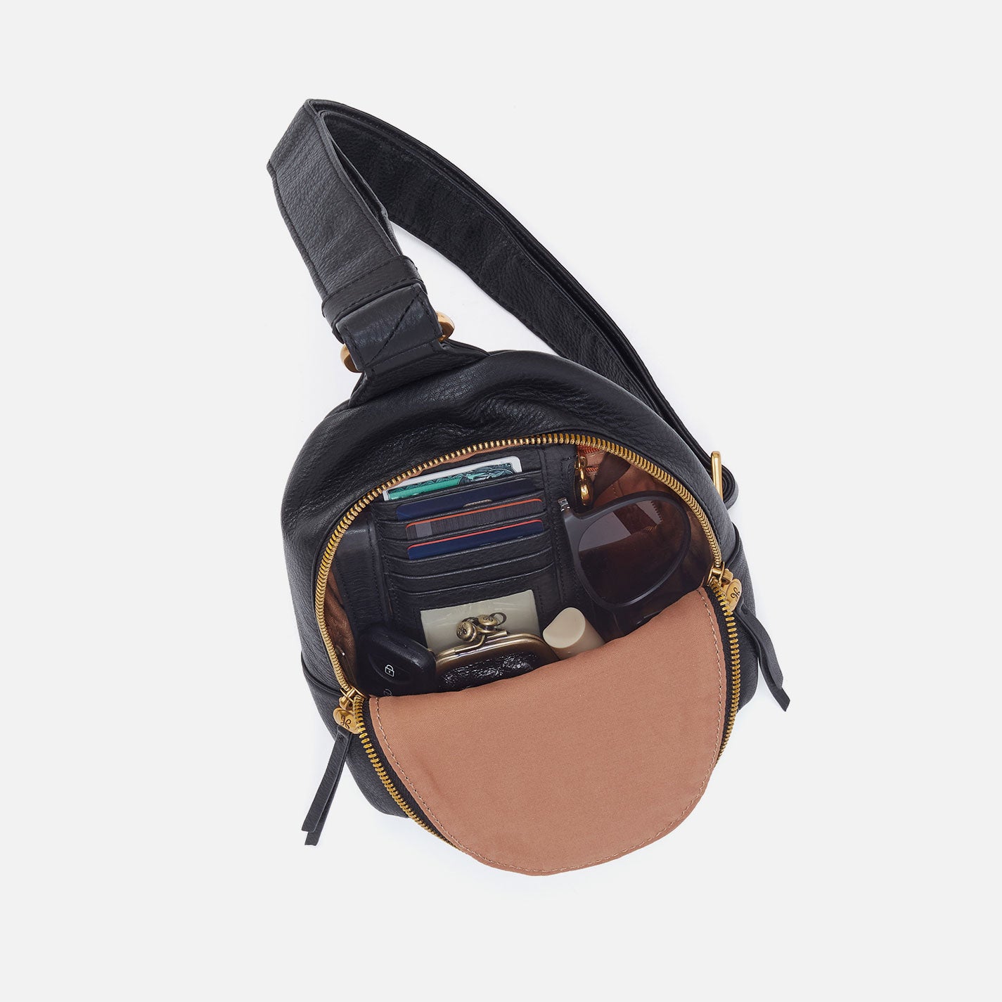 Fern Sling In Metallic Leather - Saddle Stardust - Image 4