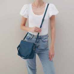 Alternative view of Starr Convertible Shoulder Bag in Pebbled Leather - Peacock Feather