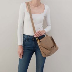 Alternative view of Harley Convertible Shoulder Bag in Pebbled Leather - Cedar Sagebrush