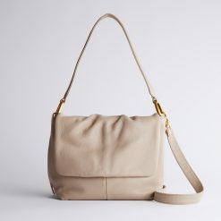 Alternative view of Harley Convertible Shoulder Bag In Pebbled Leather - Taupe