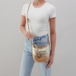 Alternative view of Lexi Crossbody In Pebbled Leather - Saddle Stardust