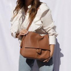 Alternative view of Austin Shoulder Bag In Pebbled Leather - Warm Honey