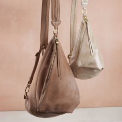 Alternative view of Sway Small Sling In Metallic Leather - Sand Shimmer