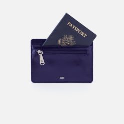 Alternative view of Euro Slide Card Case in Polished Leather - Winter Violet