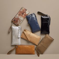Alternative view of Vida Wristlet in Polished Leather - Black
