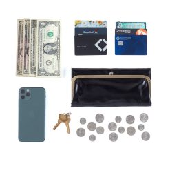 Alternative view of Rachel Continental Wallet in Polished Leather - Black