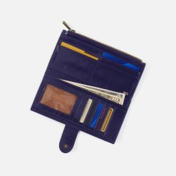 Alternative view of Dunn Continental Wallet in Polished Leather - Winter Violet