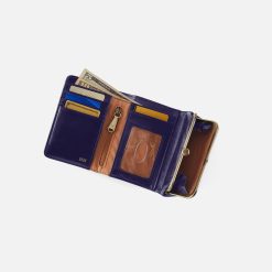 Alternative view of Robin Compact Wallet in Polished Leather - Winter Violet