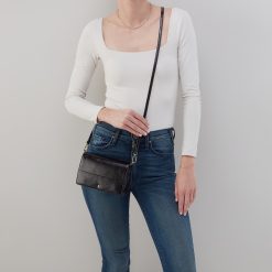 Alternative view of Jill Crossbody In Polished Leather - Black