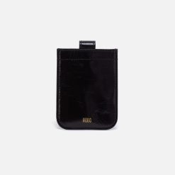 Alternative view of Dunn Card Case In Polished Leather - Black