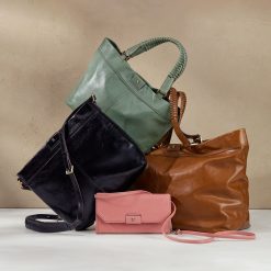 Alternative view of Romy Wallet Crossbody In Polished Leather - Rose