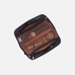 Alternative view of Beauty Brush Case in Polished Leather - Black