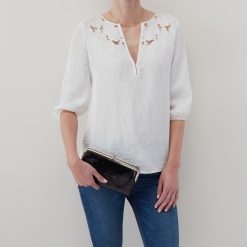 Alternative view of Lauren Clutch-Wallet in Polished Leather - Black