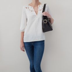 Alternative view of Render Shoulder Bag in Polished Leather - Black