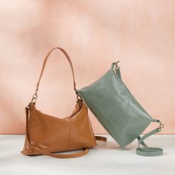 Alternative view of Avon Shoulder Bag In Polished Leather - Natural