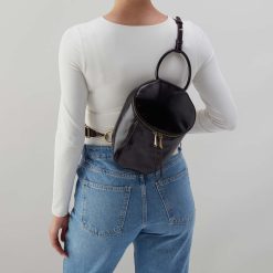 Alternative view of Sheila Sling in Polished Leather - Black